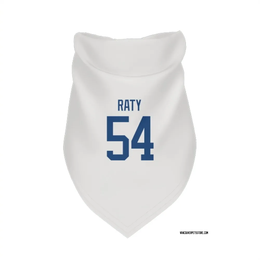 Vancouver Canucks Aatu Raty White Pet Bandana for Dog & Cat