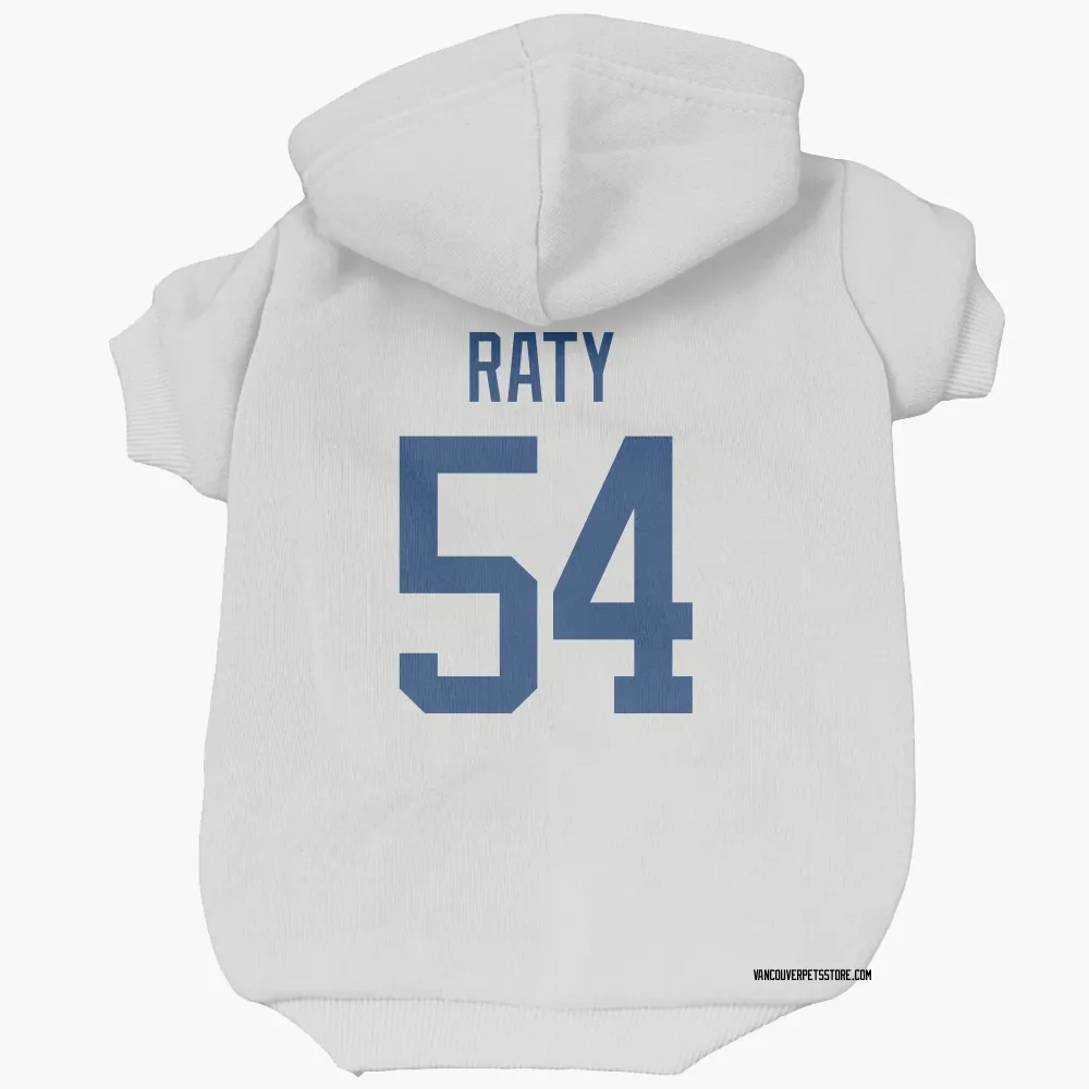 Vancouver Canucks Aatu Raty White Pet Hoodie for Dog & Cat