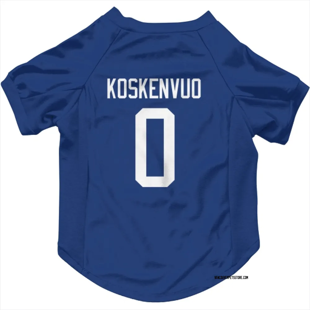 Vancouver Canucks Aku Koskenvuo Blue Pet Jersey for Dog & Cat