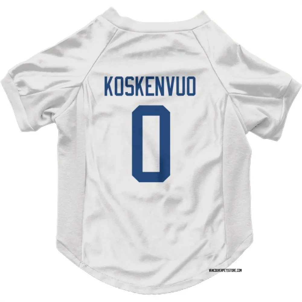 Vancouver Canucks Aku Koskenvuo White Pet Jersey for Dog & Cat