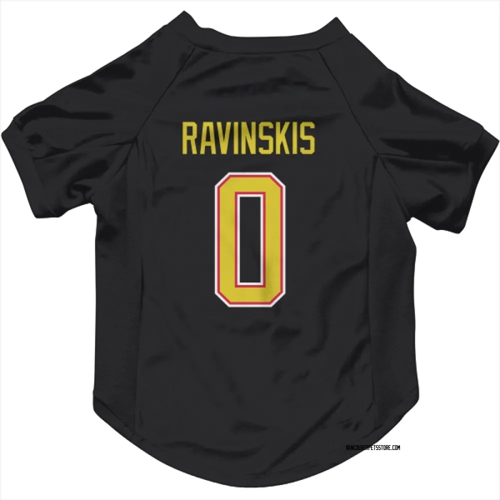 Vancouver Canucks Anri Ravinskis Black Pet Jersey for Dog & Cat