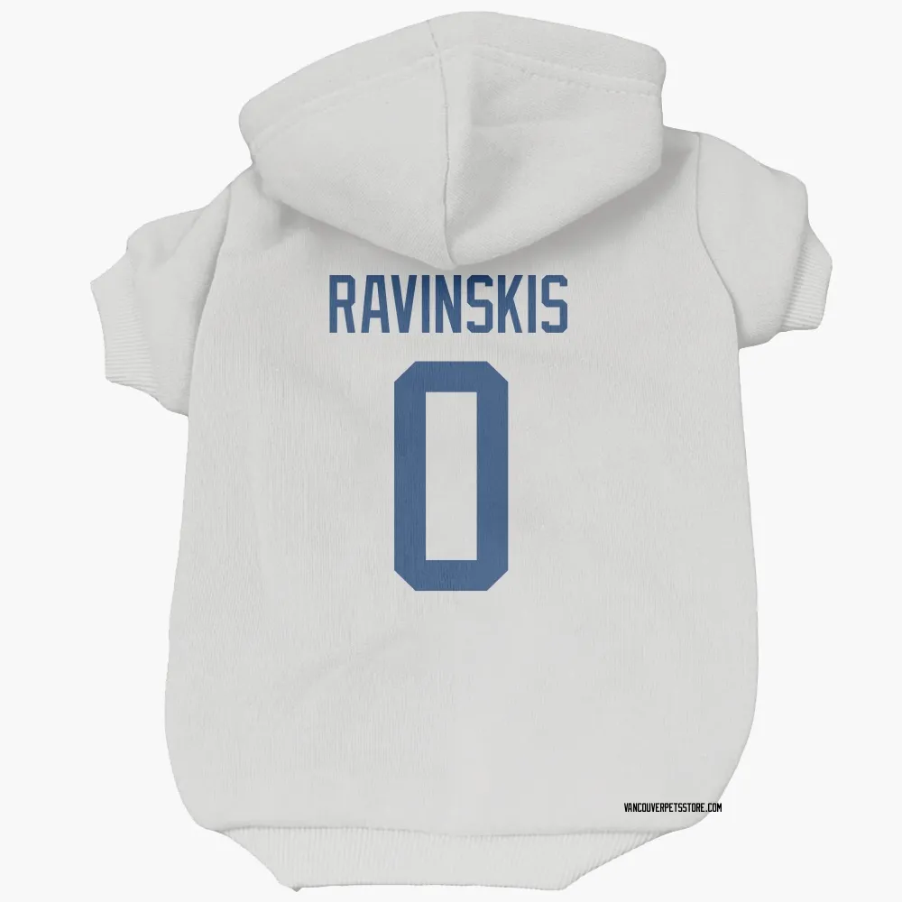 Vancouver Canucks Anri Ravinskis White Pet Hoodie for Dog & Cat
