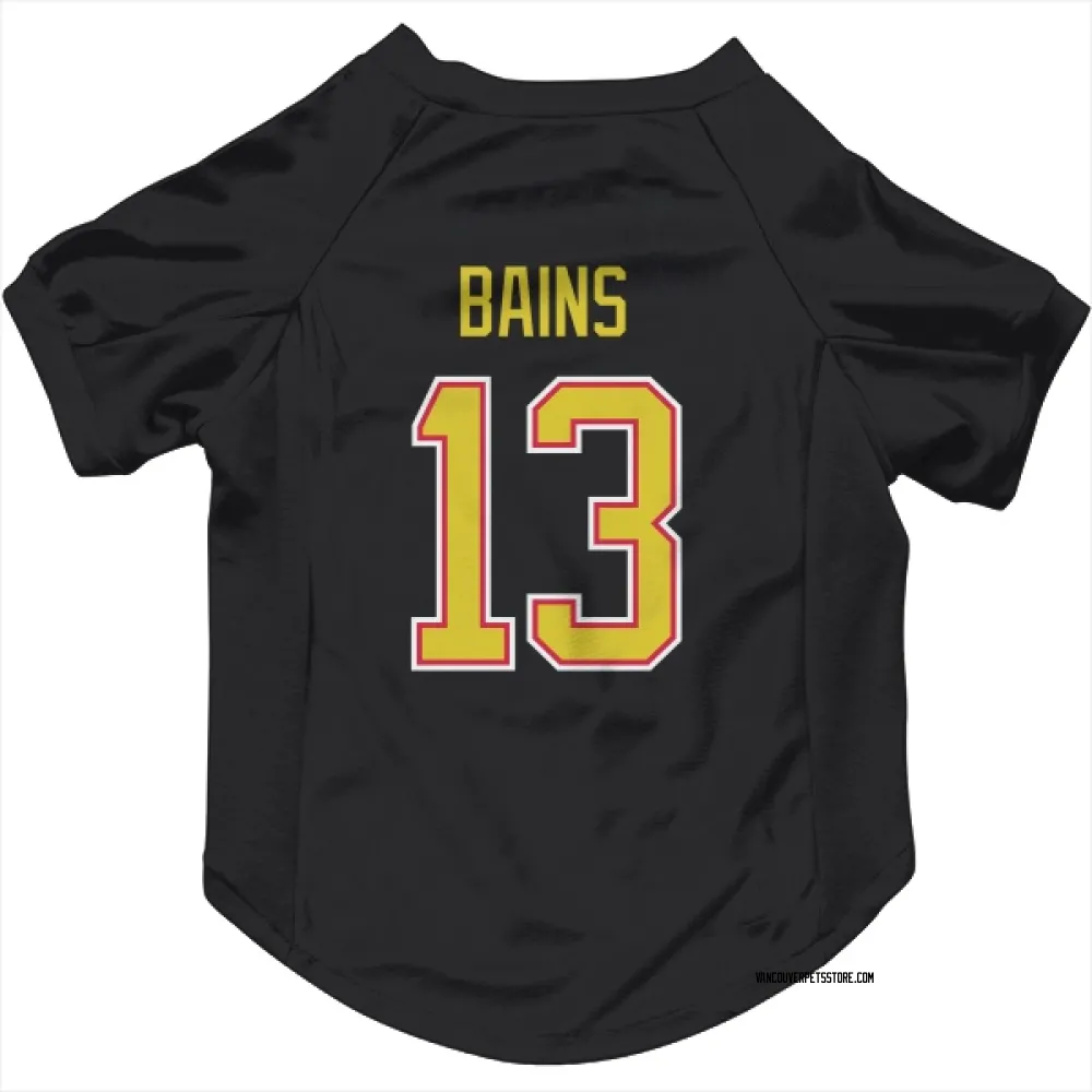 Vancouver Canucks Arshdeep Bains Black Pet Jersey for Dog & Cat