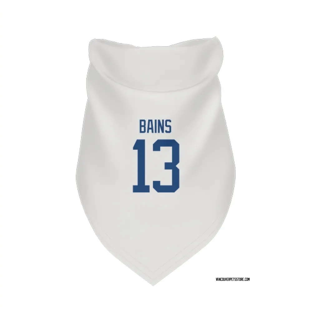 Vancouver Canucks Arshdeep Bains White Pet Bandana for Dog & Cat
