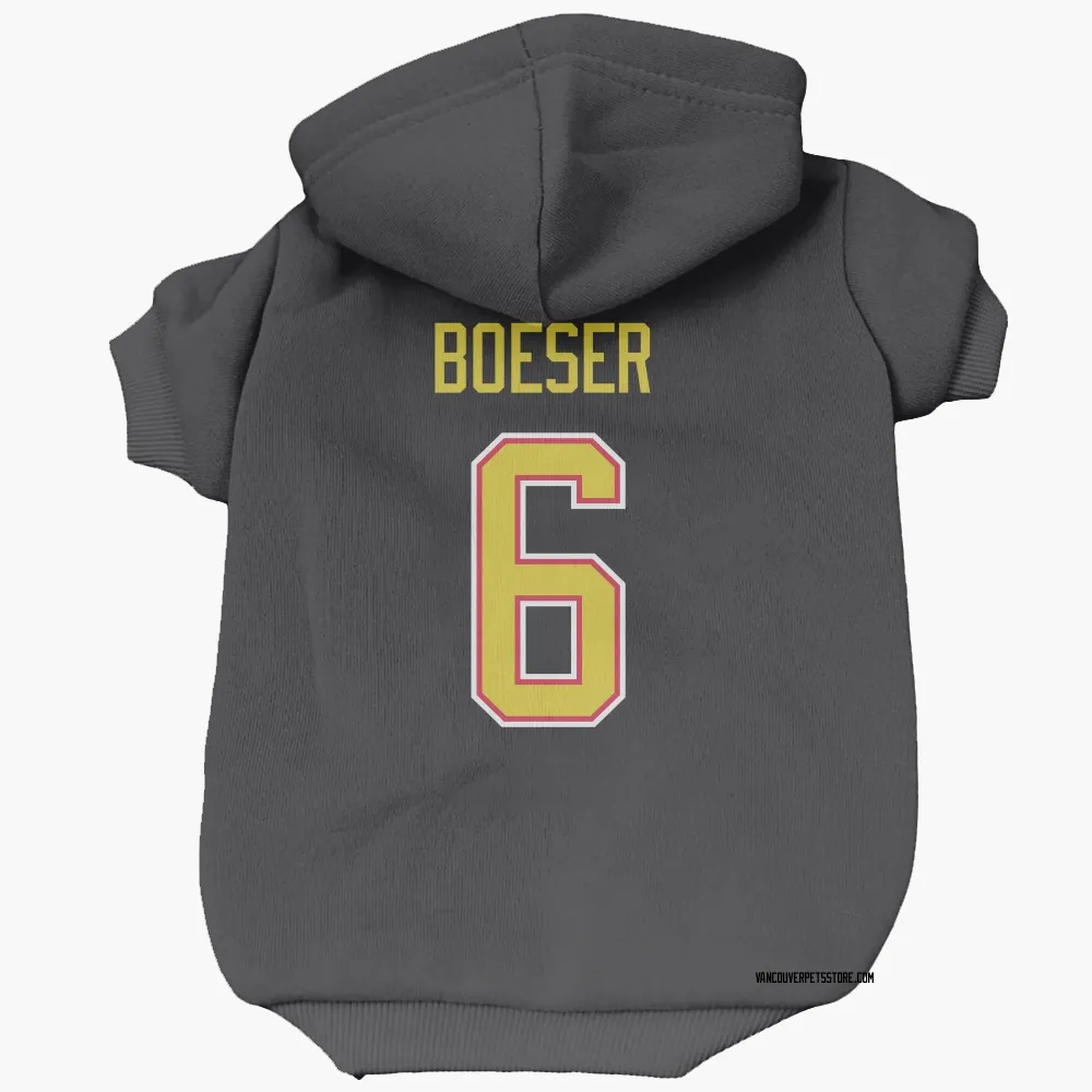 Vancouver Canucks Brock Boeser Black Pet Hoodie for Dog & Cat