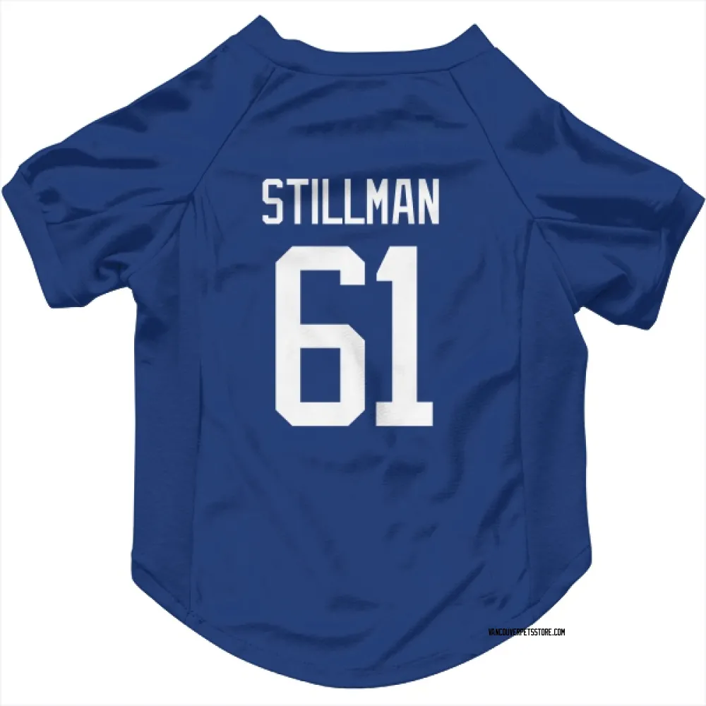 Vancouver Canucks Chase Stillman Blue Pet Jersey for Dog & Cat