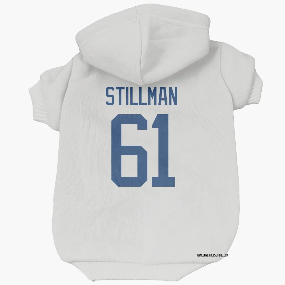 Vancouver Canucks Chase Stillman White Pet Hoodie for Dog & Cat