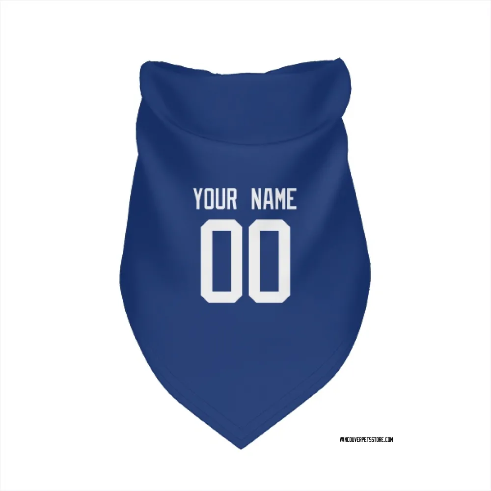 Vancouver Canucks Custom Blue Pet Bandana for Dog & Cat