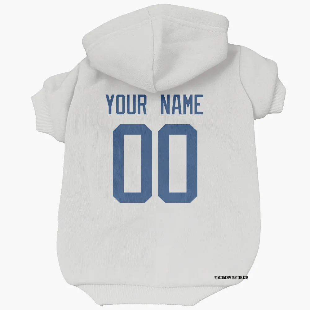 Vancouver Canucks Custom White Pet Hoodie for Dog & Cat