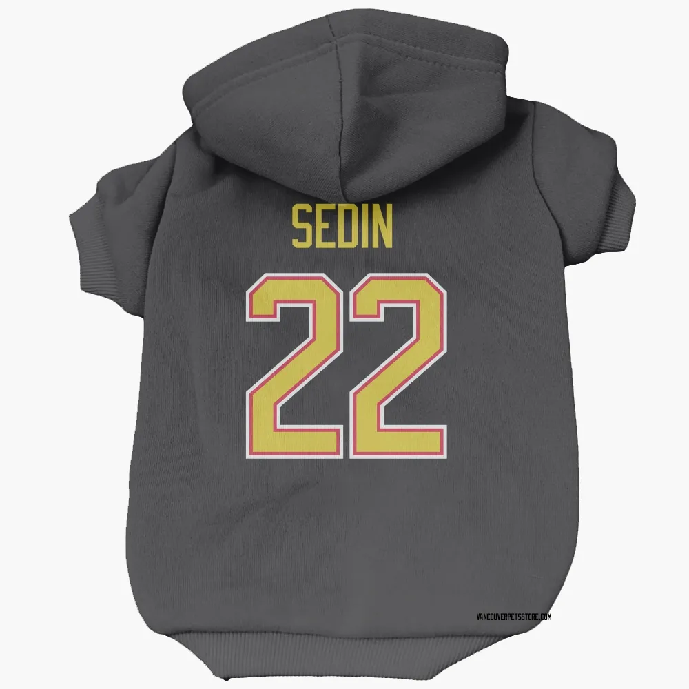 Vancouver Canucks Daniel Sedin Black Pet Hoodie for Dog & Cat