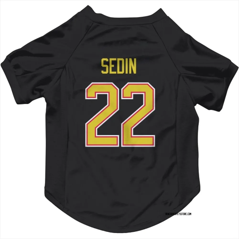 Vancouver Canucks Daniel Sedin Black Pet Jersey for Dog & Cat