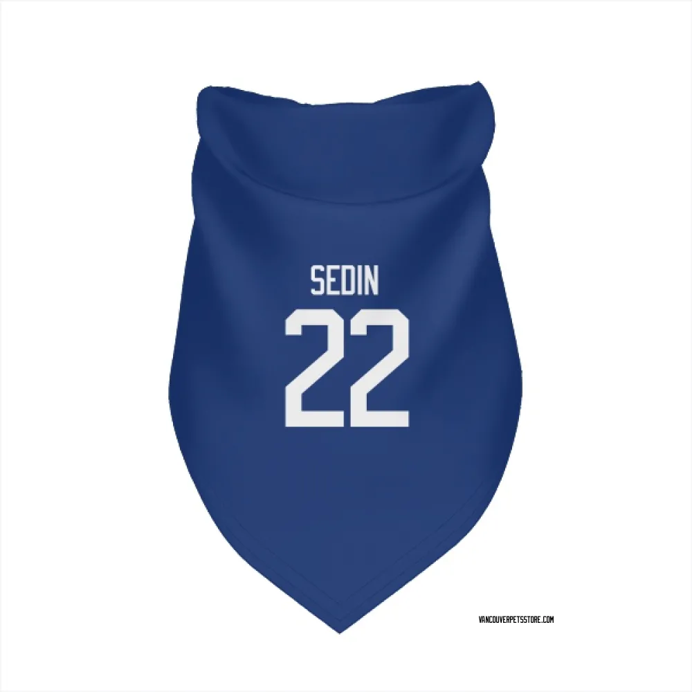 Vancouver Canucks Daniel Sedin Blue Pet Bandana for Dog & Cat