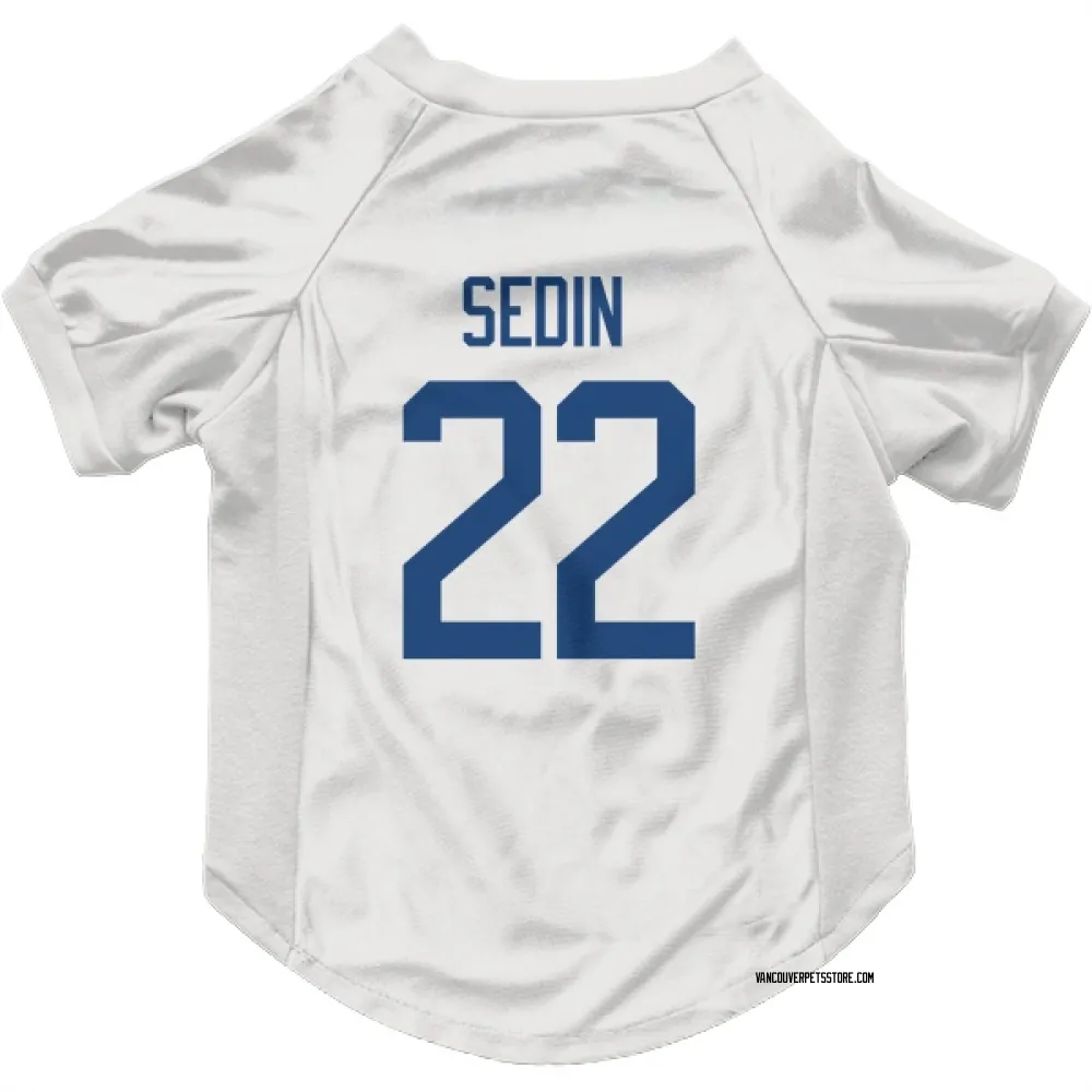Vancouver Canucks Daniel Sedin White Pet Jersey for Dog & Cat