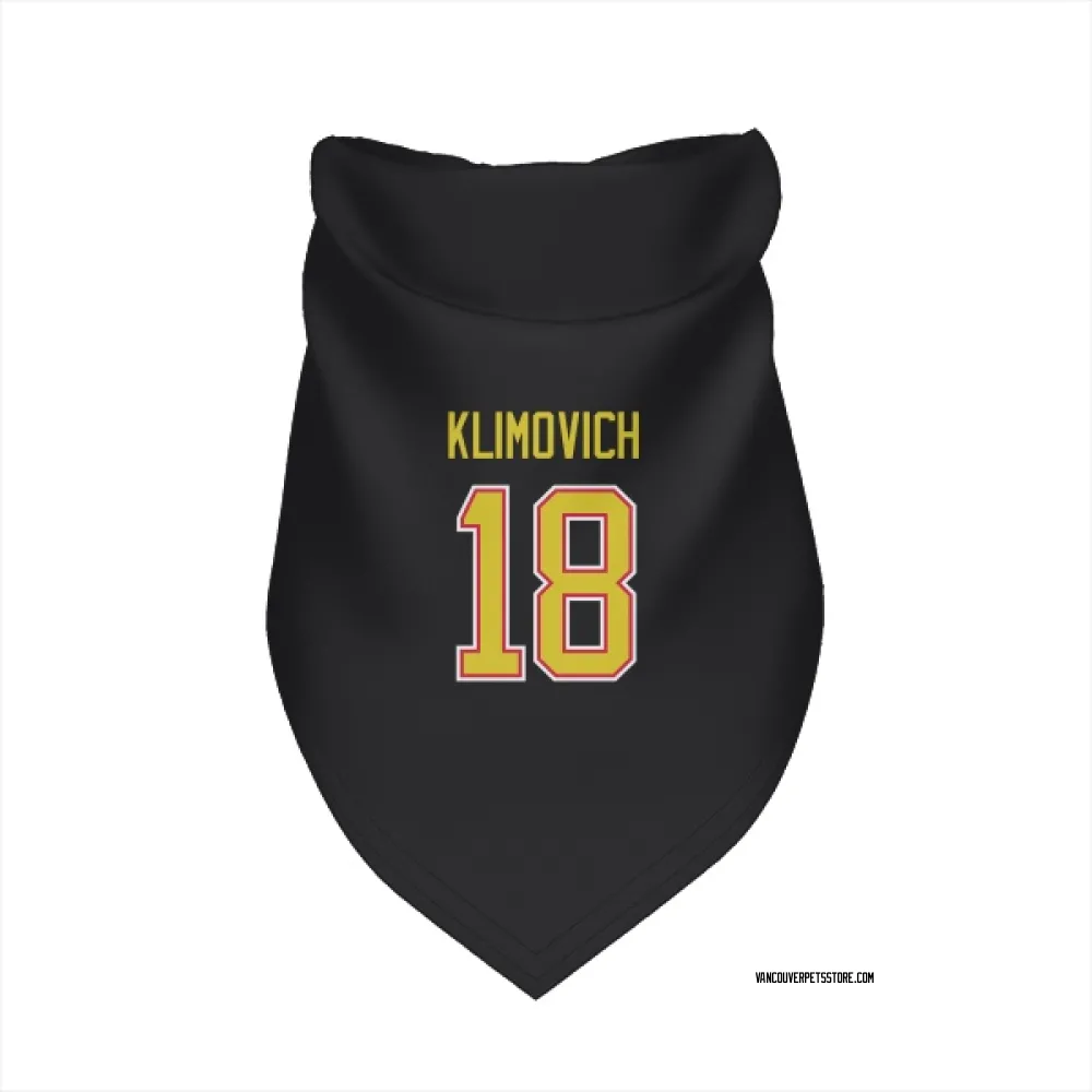 Vancouver Canucks Danila Klimovich Black Pet Bandana for Dog & Cat