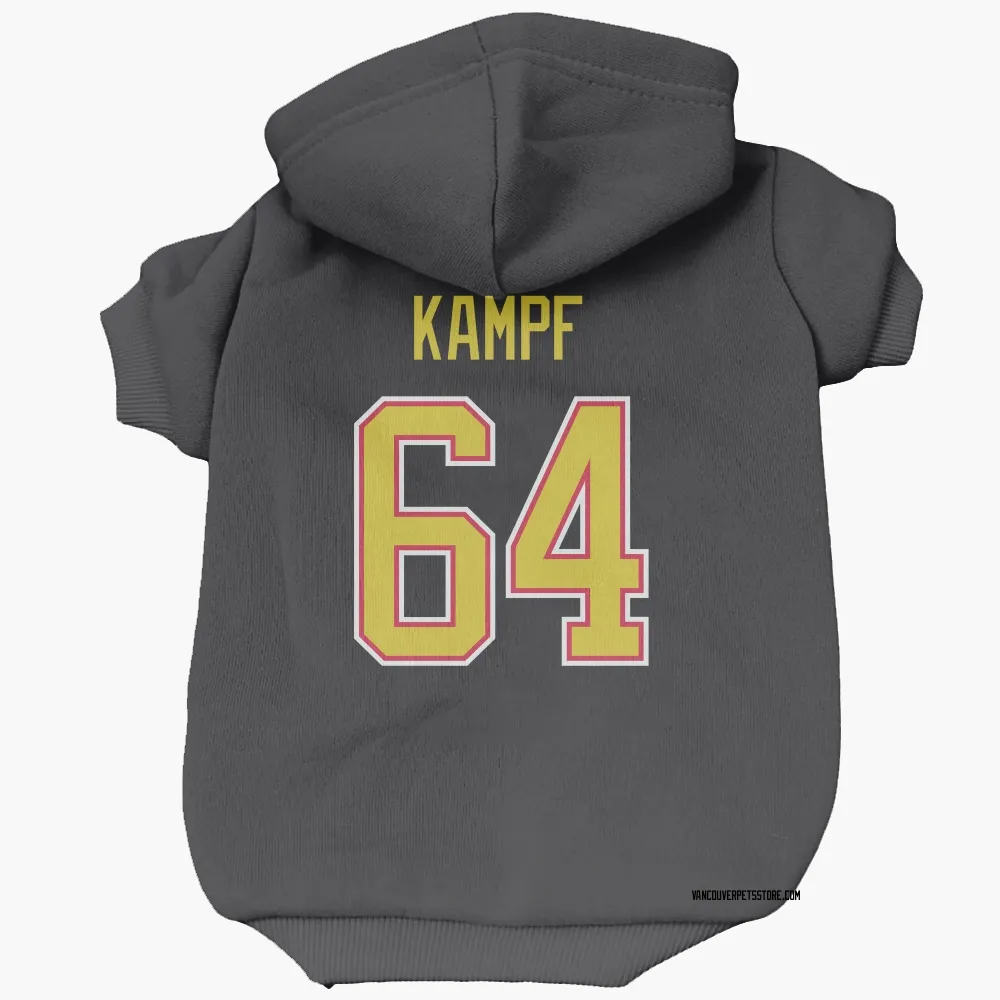 Vancouver Canucks David Kampf Black Pet Hoodie for Dog & Cat