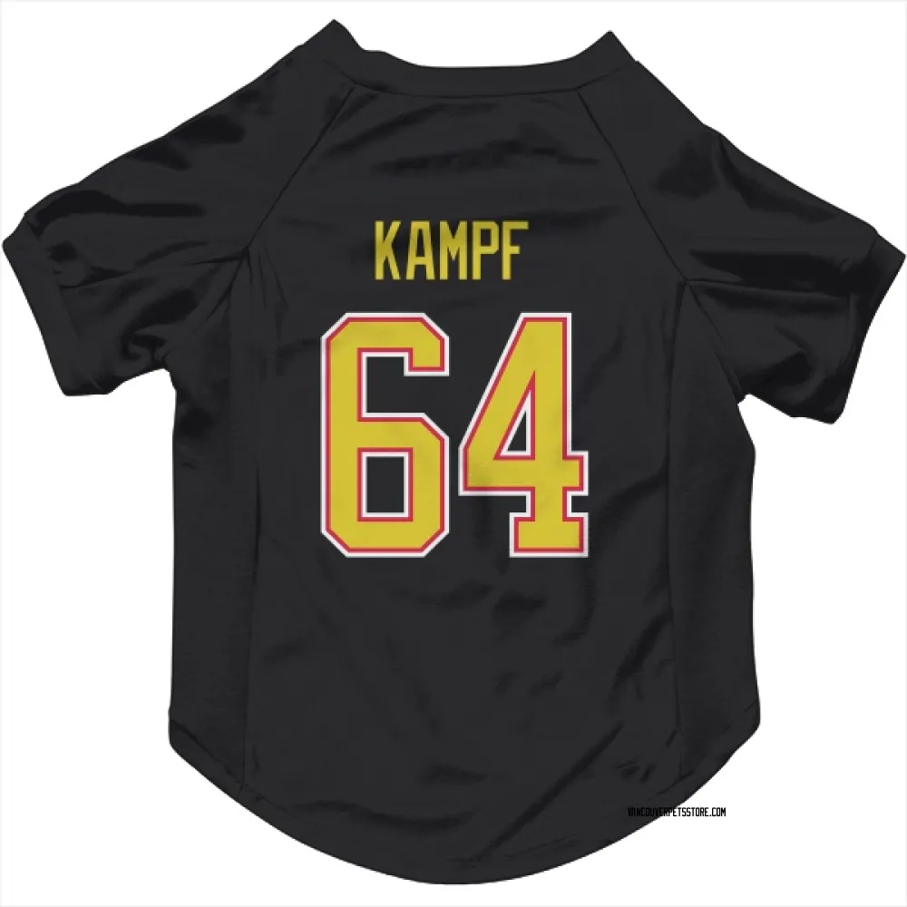Vancouver Canucks David Kampf Black Pet Jersey for Dog & Cat