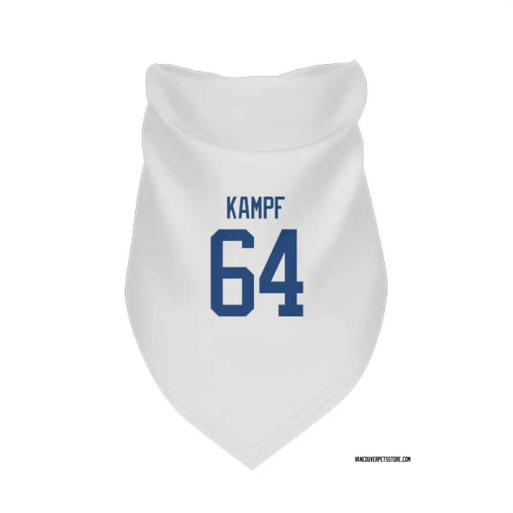 Vancouver Canucks David Kampf White Pet Bandana for Dog & Cat