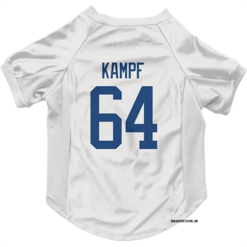 Vancouver Canucks David Kampf White Pet Jersey for Dog & Cat