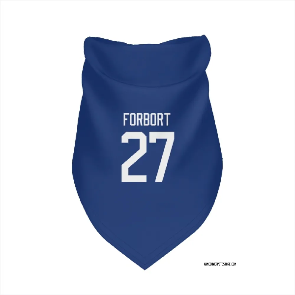 Vancouver Canucks Derek Forbort Blue Pet Bandana for Dog & Cat
