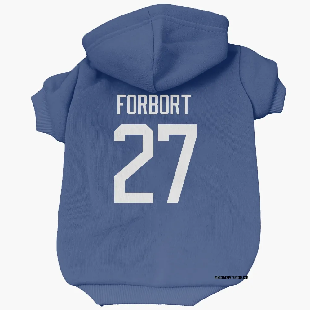 Vancouver Canucks Derek Forbort Blue Pet Hoodie for Dog & Cat