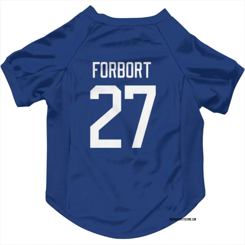 Vancouver Canucks Derek Forbort Blue Pet Jersey for Dog & Cat