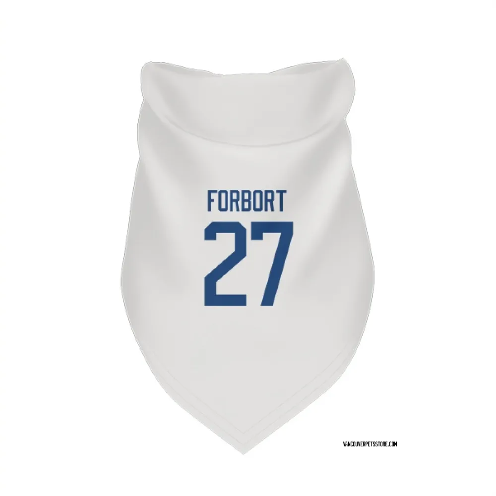 Vancouver Canucks Derek Forbort White Pet Bandana for Dog & Cat