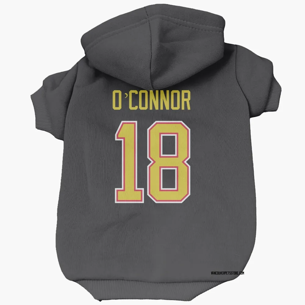 Vancouver Canucks Drew O'Connor Black Pet Hoodie for Dog & Cat