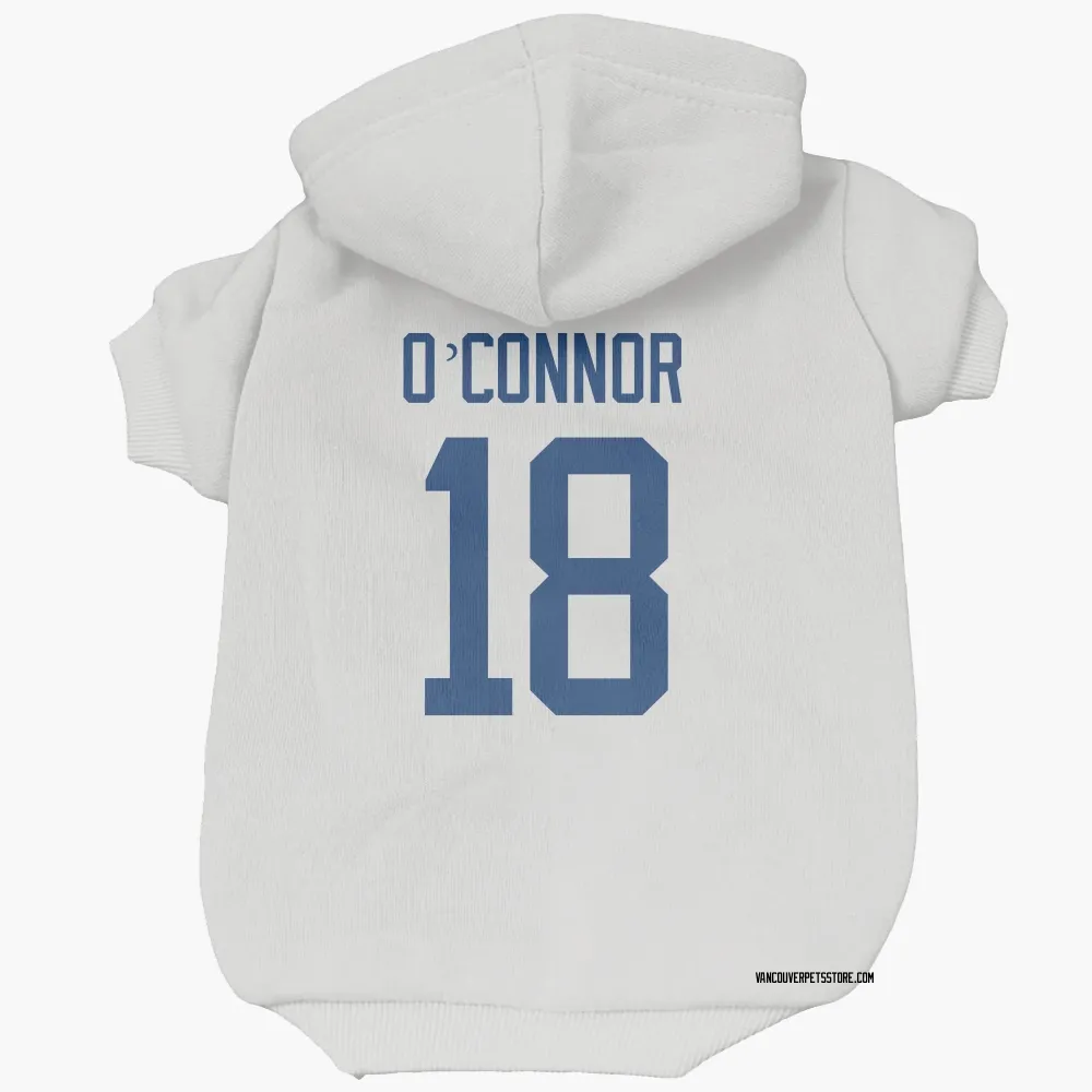 Vancouver Canucks Drew O'Connor White Pet Hoodie for Dog & Cat