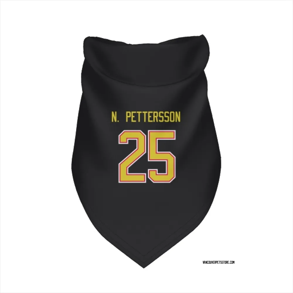 Vancouver Canucks Elias N. Pettersson Black Pet Bandana for Dog & Cat
