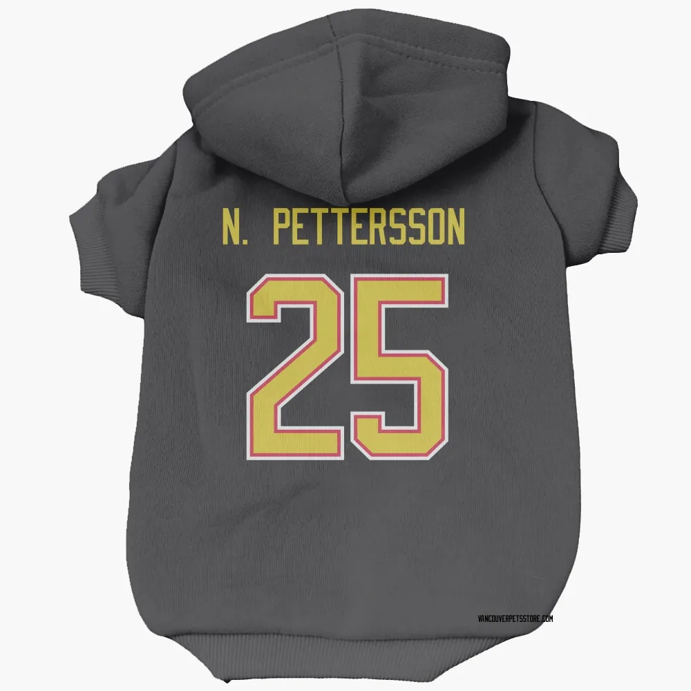 Vancouver Canucks Elias N. Pettersson Black Pet Hoodie for Dog & Cat