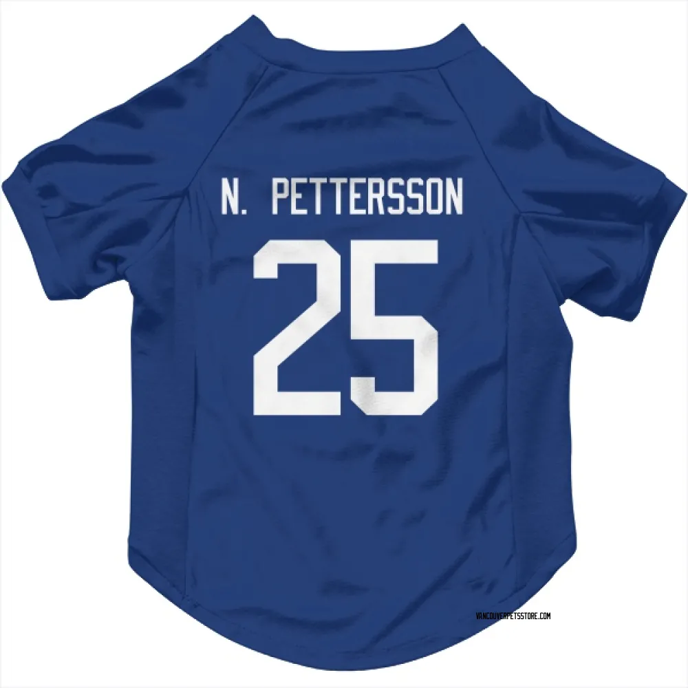 Vancouver Canucks Elias N. Pettersson Blue Pet Jersey for Dog & Cat
