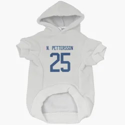 Vancouver Canucks Elias N. Pettersson White Pet Hoodie for Dog & Cat