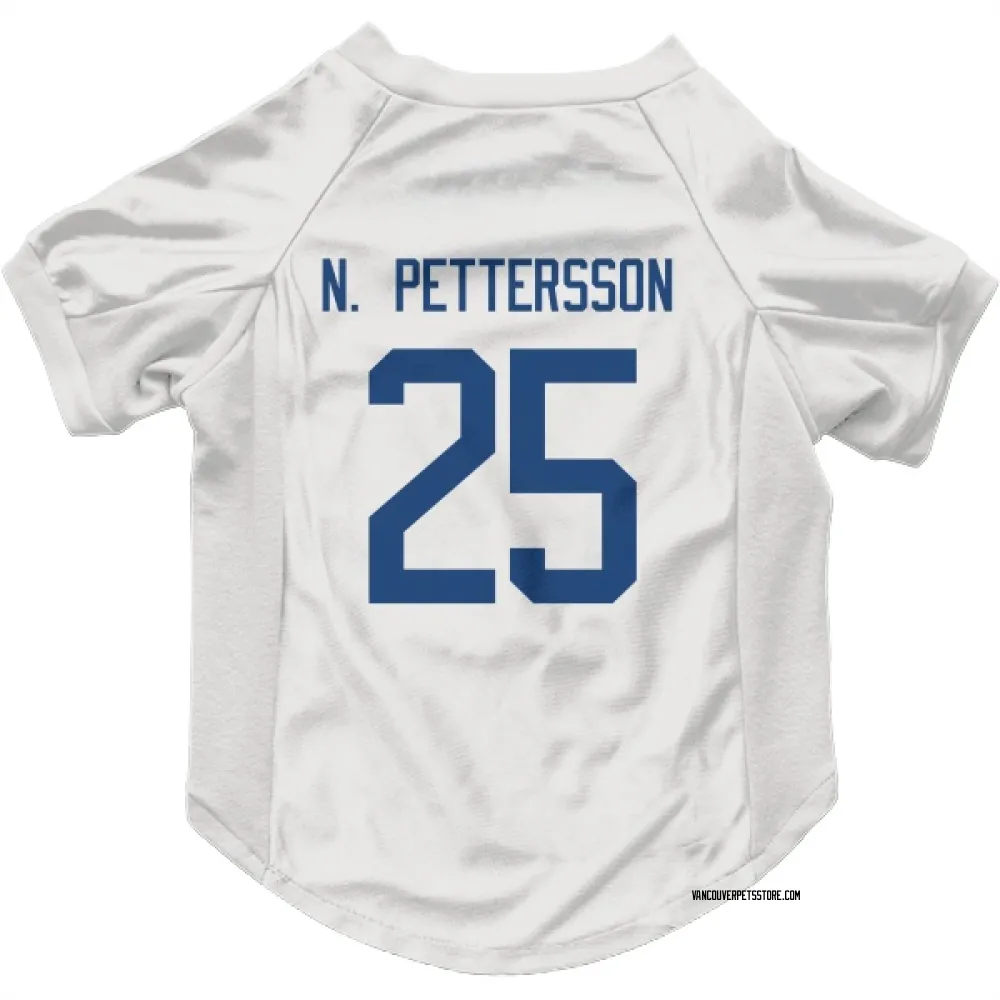 Vancouver Canucks Elias N. Pettersson White Pet Jersey for Dog & Cat
