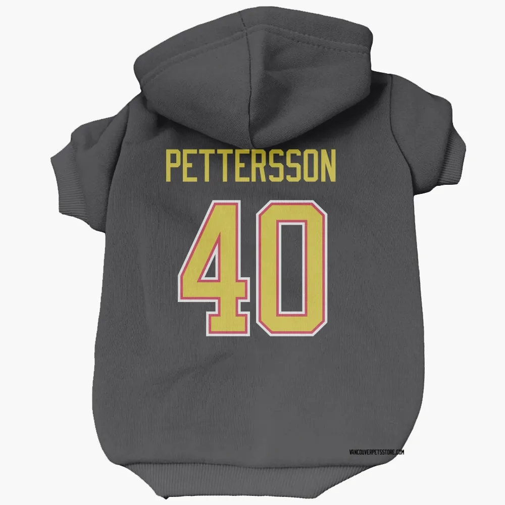 Vancouver Canucks Elias Pettersson Black Pet Hoodie for Dog & Cat