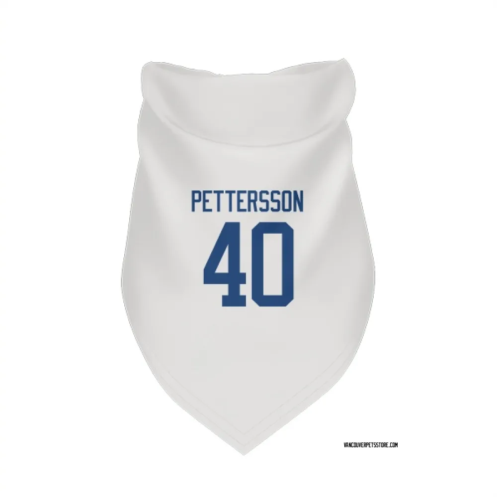 Vancouver Canucks Elias Pettersson White Pet Bandana for Dog & Cat