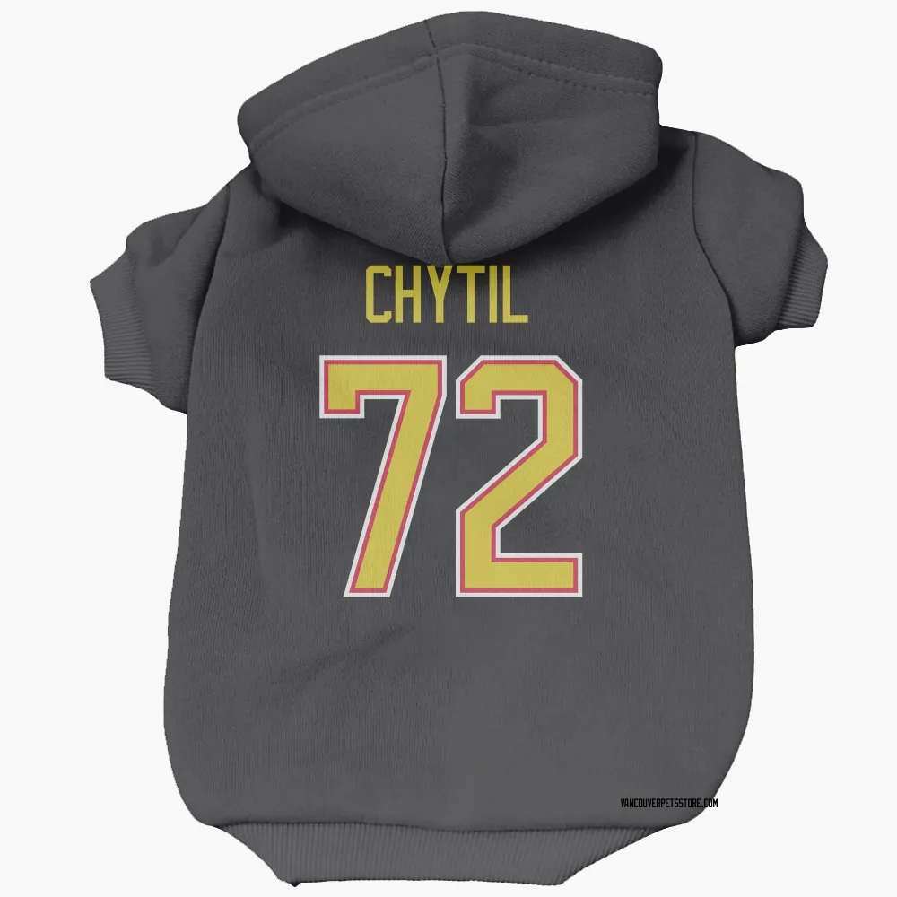 Vancouver Canucks Filip Chytil Black Pet Hoodie for Dog & Cat