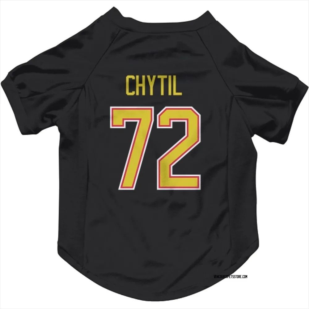 Vancouver Canucks Filip Chytil Black Pet Jersey for Dog & Cat