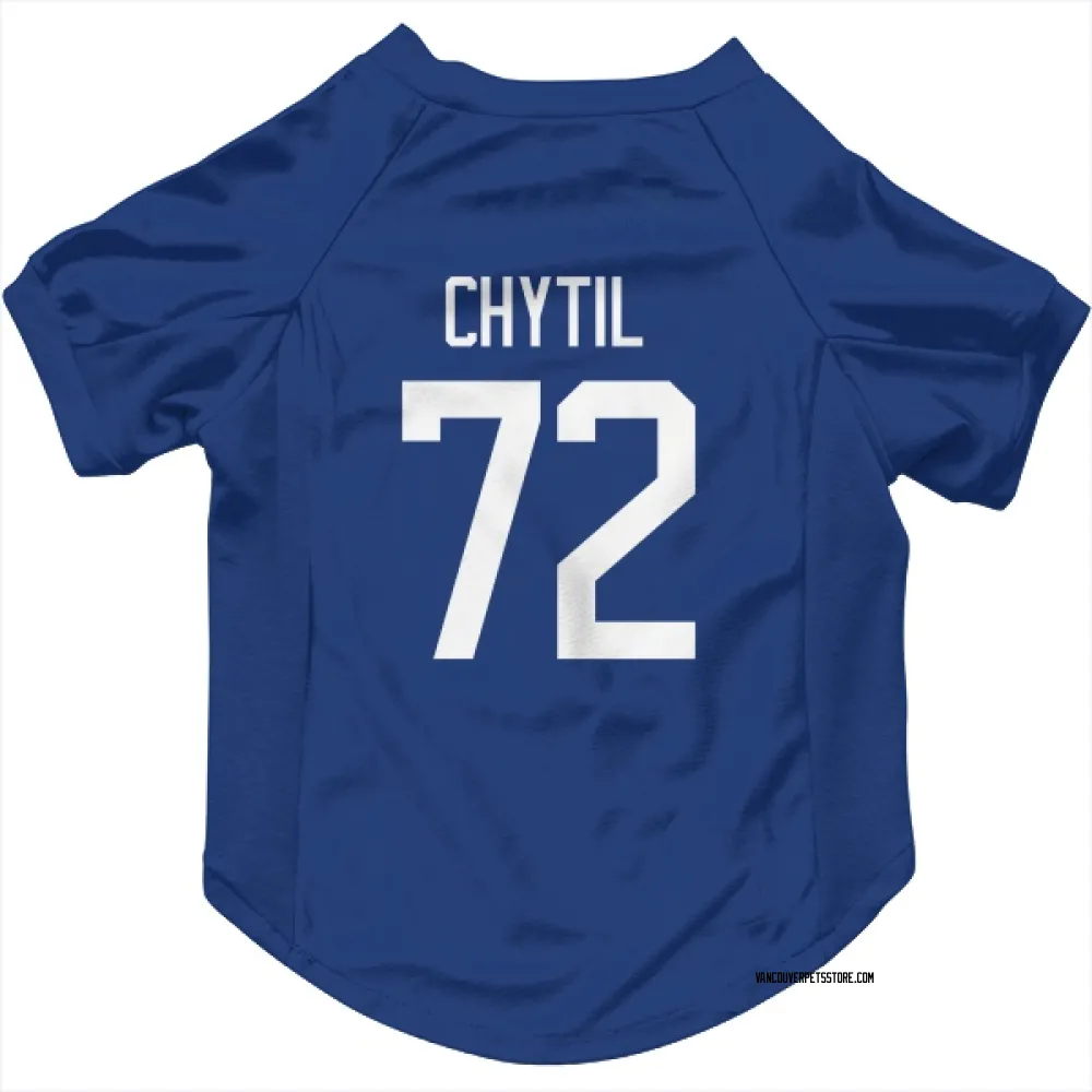 Vancouver Canucks Filip Chytil Blue Pet Jersey for Dog & Cat