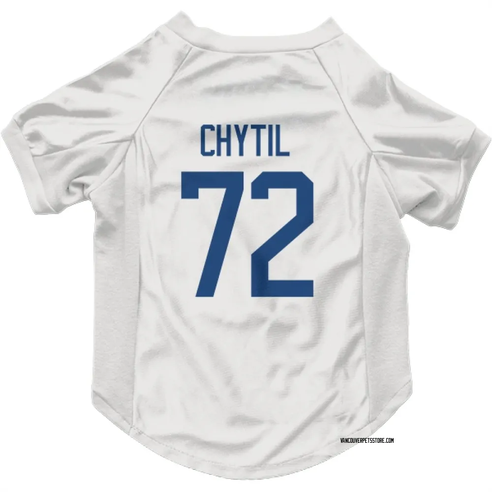 Vancouver Canucks Filip Chytil White Pet Jersey for Dog & Cat