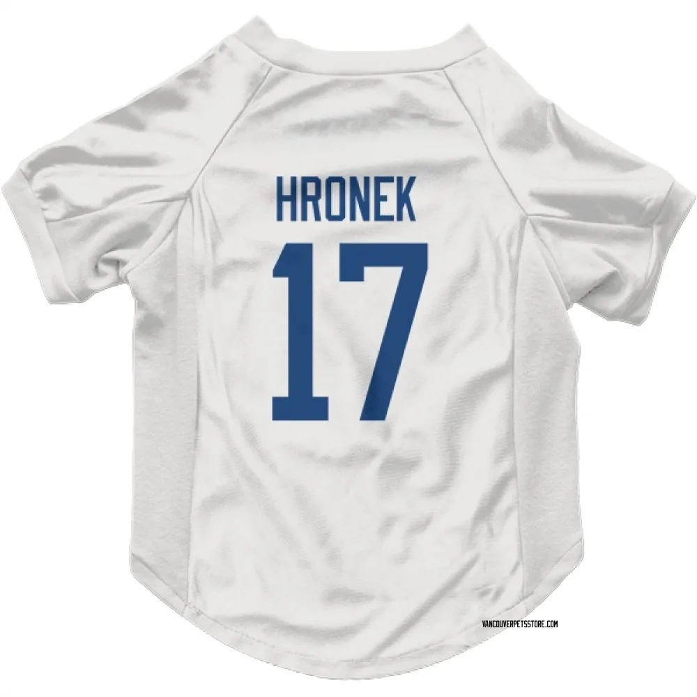 Vancouver Canucks Filip Hronek White Pet Jersey for Dog & Cat