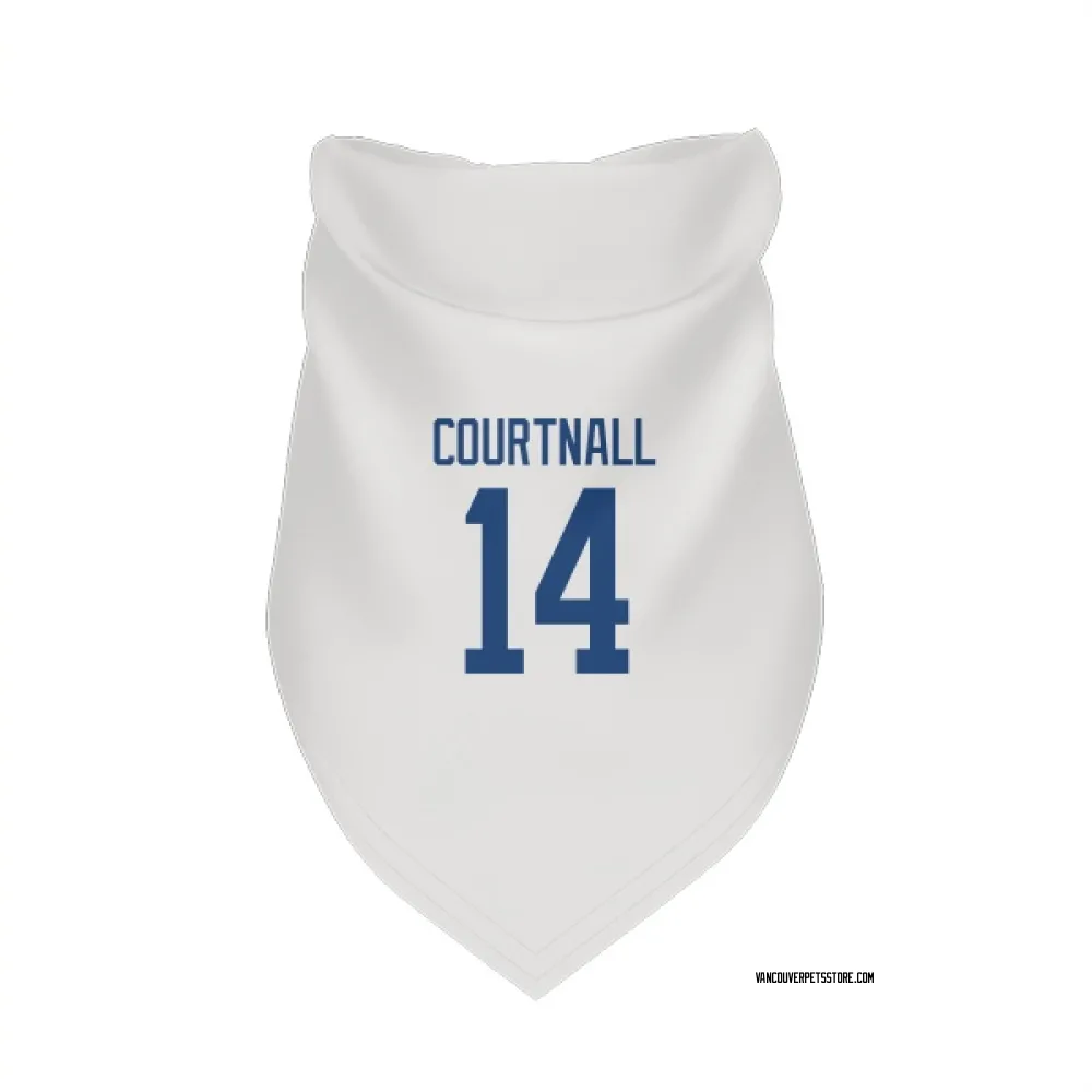 Vancouver Canucks Geoff Courtnall White Pet Bandana for Dog & Cat