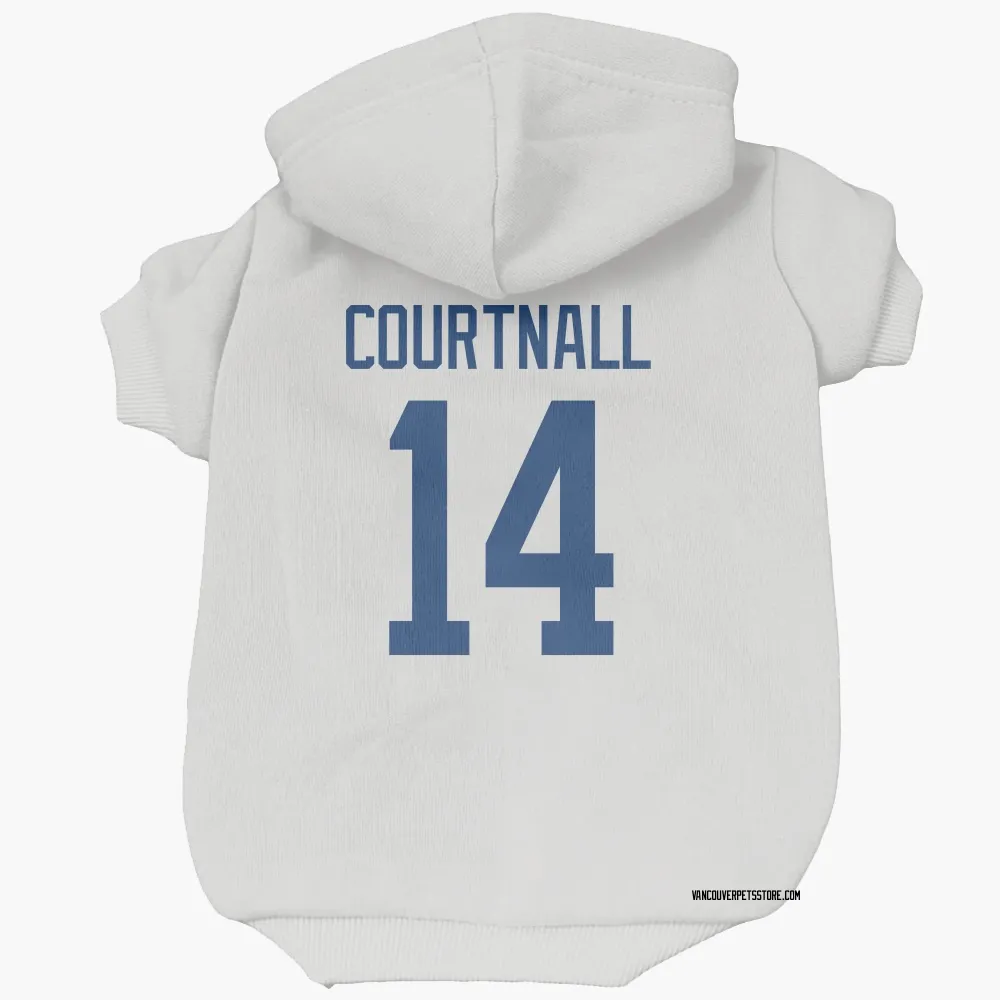 Vancouver Canucks Geoff Courtnall White Pet Hoodie for Dog & Cat