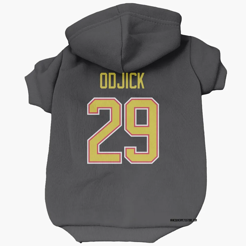 Vancouver Canucks Gino Odjick Black Pet Hoodie for Dog & Cat