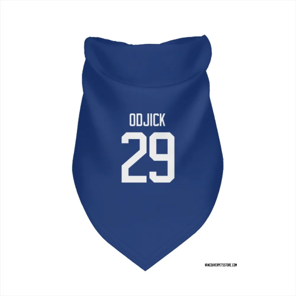 Vancouver Canucks Gino Odjick Blue Pet Bandana for Dog & Cat