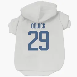 Vancouver Canucks Gino Odjick White Pet Hoodie for Dog & Cat