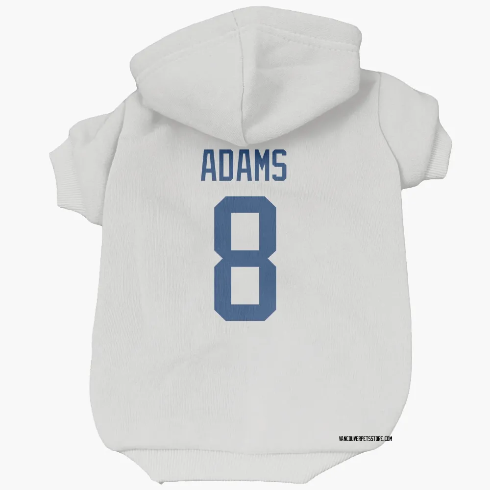 Vancouver Canucks Greg Adams White Pet Hoodie for Dog & Cat