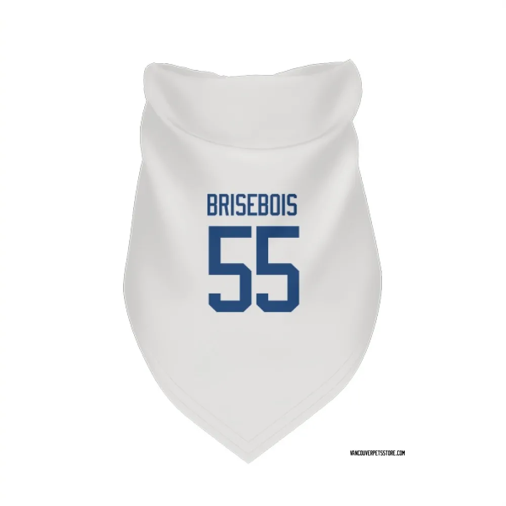 Vancouver Canucks Guillaume Brisebois White Pet Bandana for Dog & Cat