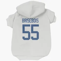 Vancouver Canucks Guillaume Brisebois White Pet Hoodie for Dog & Cat