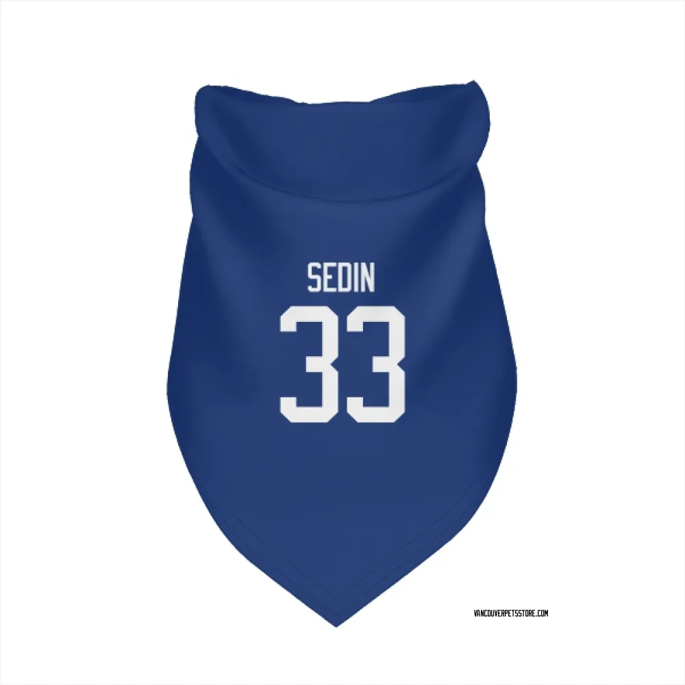 Vancouver Canucks Henrik Sedin Blue Pet Bandana for Dog & Cat