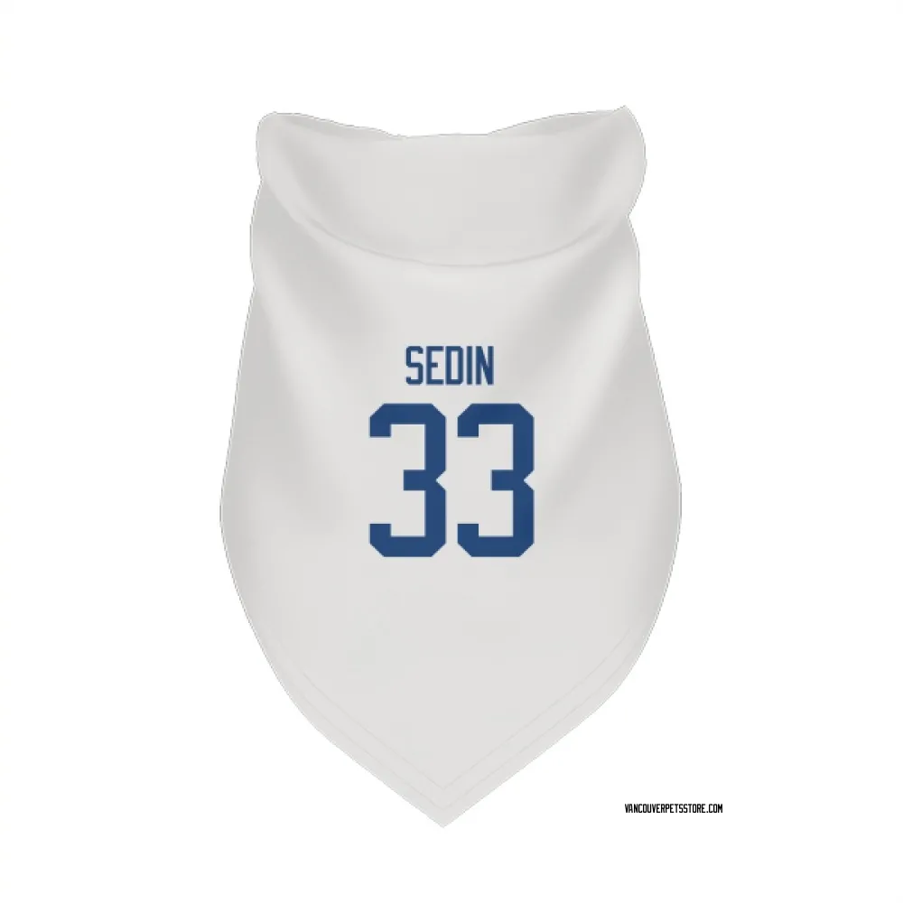 Vancouver Canucks Henrik Sedin White Pet Bandana for Dog & Cat